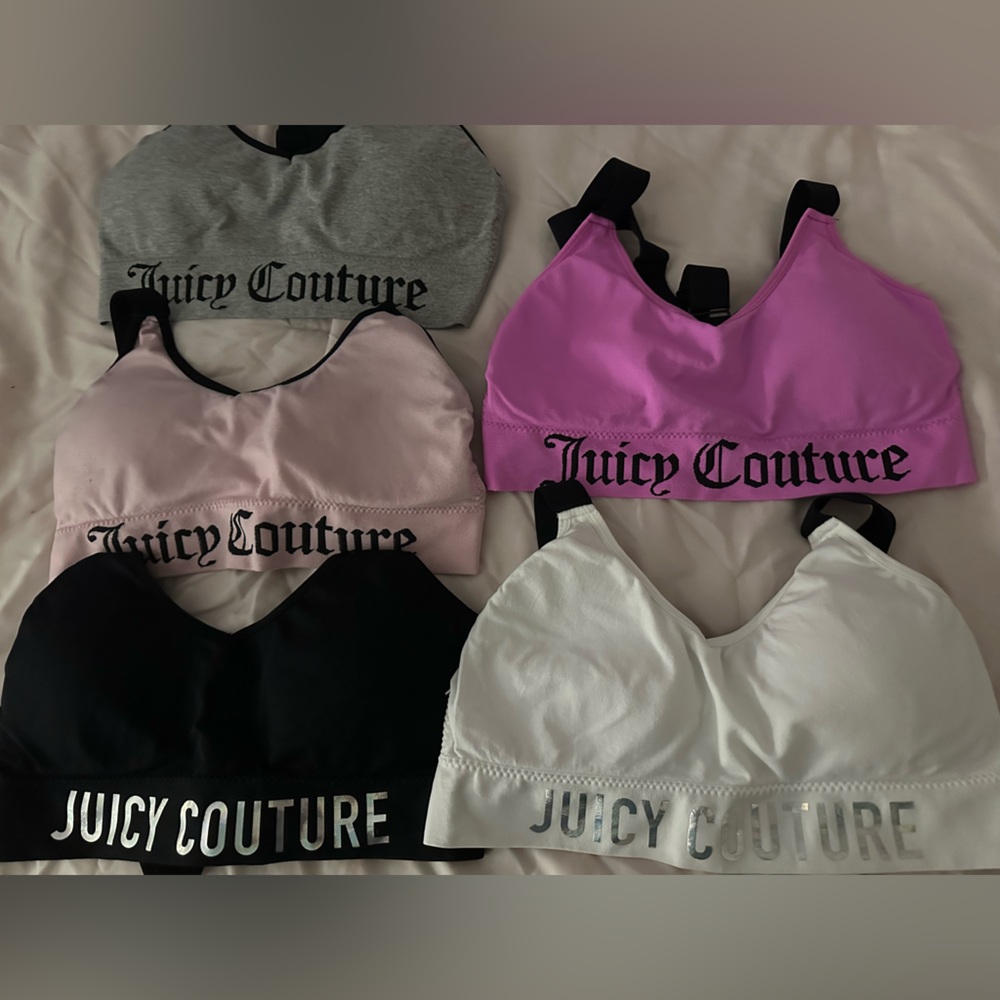 Juicy Couture Bralette Collection - Gray, Pink, Black, White, Purple